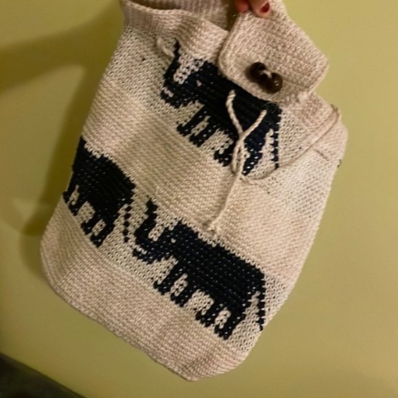 Handmade Crocheted Tiny Backpack - Picture 1 of 2